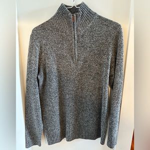J. Crew Grey Wool Quarter-zip Sweater Size X-Small